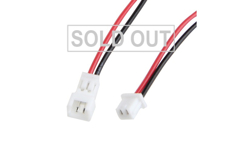 Micro JST PH 1.25 2 PIN Male Female Plug Connector With Wire Cables 100mm